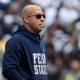 Apr 13, 2024; University Park, PA, USA; Penn State Nittany Lions head coach James Franklin during the second quarter of the Blue White spring game at Beaver Stadium. The White team defeated the Blue team 27-0. Mandatory Credit: Matthew O'Haren-USA TODAY Sports